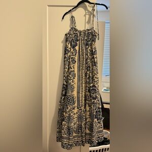 Floral Print Midi Length Dress